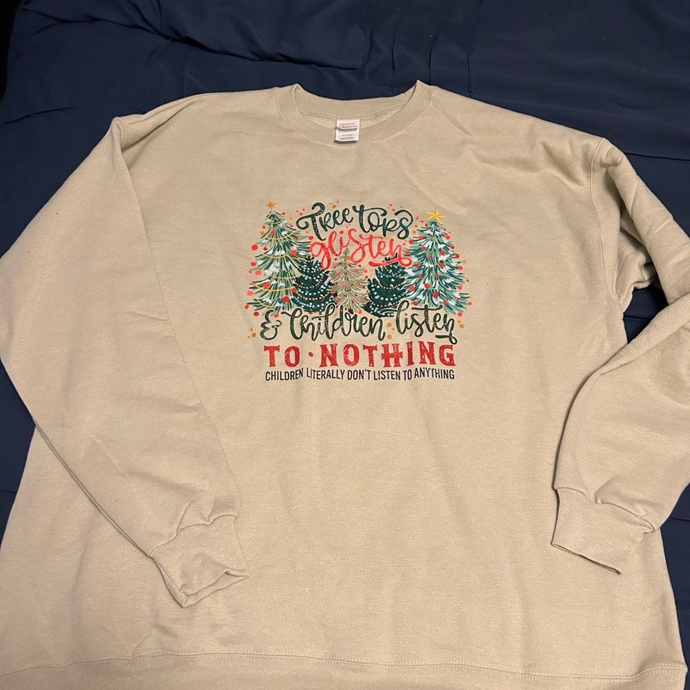 Beige Graphic crewneck
